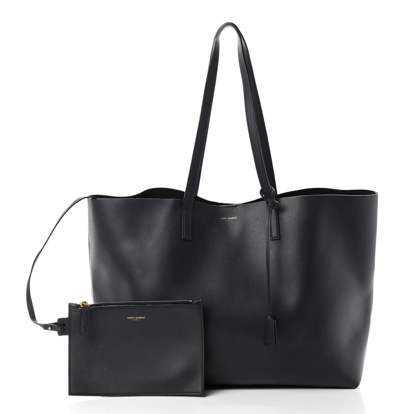 Calfskin Large Shopping Tote Black