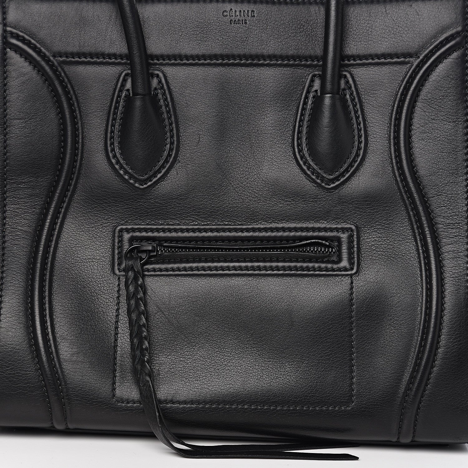 Celine Supple Calfskin Medium Phantom Luggage Black 8 of 8