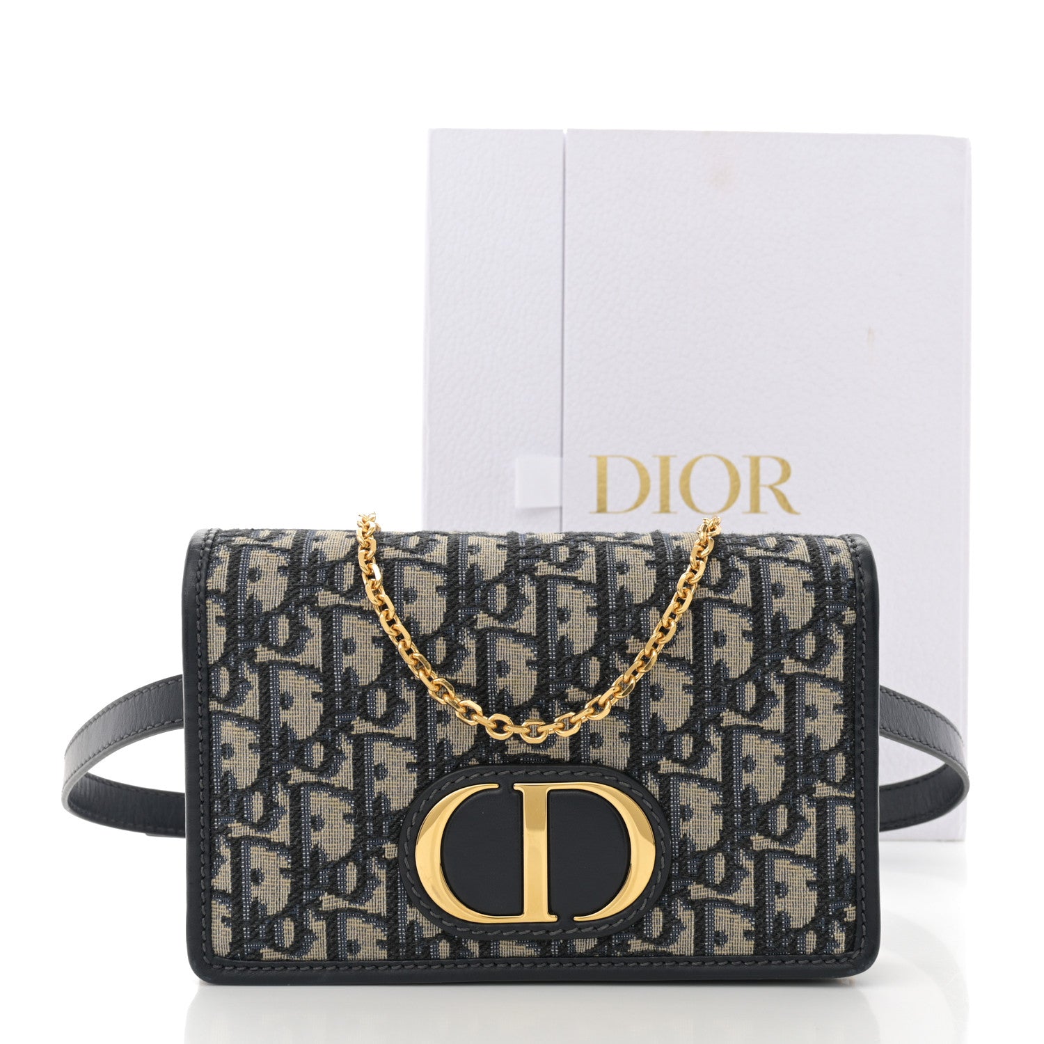 Christian Dior Oblique 30 Montaigne 2-In-1 Pouch Blue 11 of 11