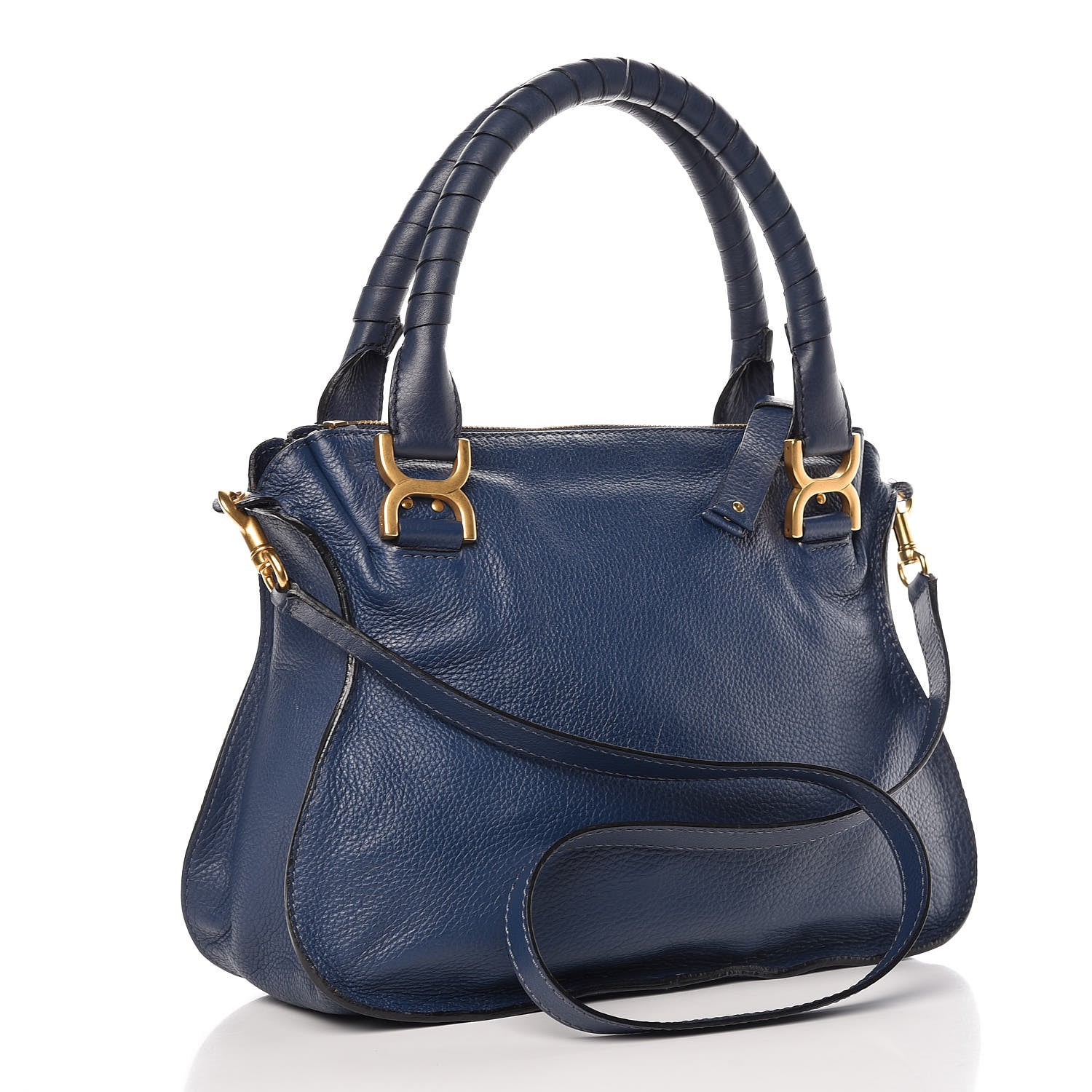 Chloe Calfskin Medium Marcie Satchel Royal Navy 4 of 11