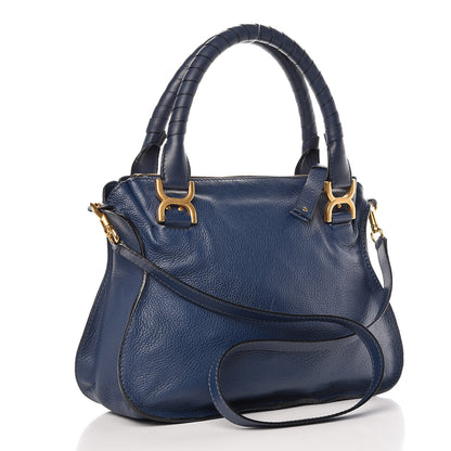 Chloe Calfskin Medium Marcie Satchel Royal Navy 4 of 11
