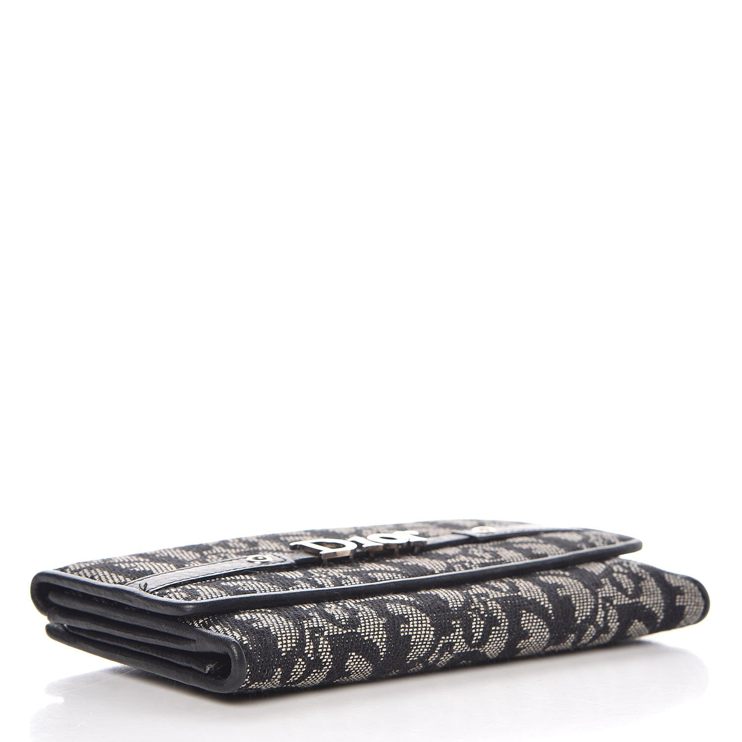 Christian Dior Monogram Continental Wallet Black 4 of 8