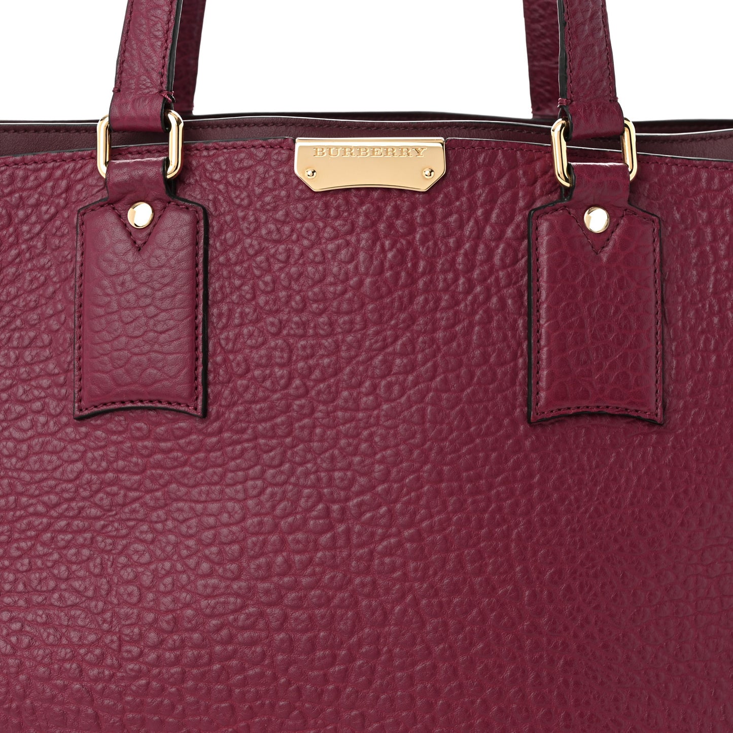 Heritage Grain Smooth Calfskin Large Clarborough Tote Damson Magenta