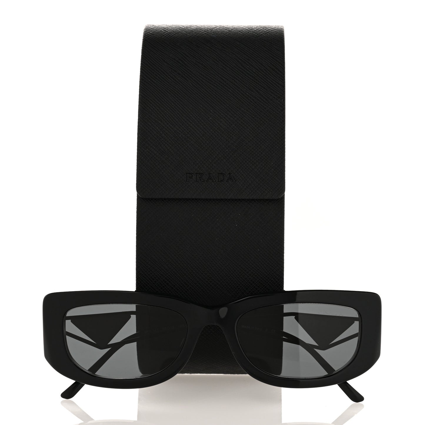 Acetate Sunglasses SPR 14Y Black Slate Gray