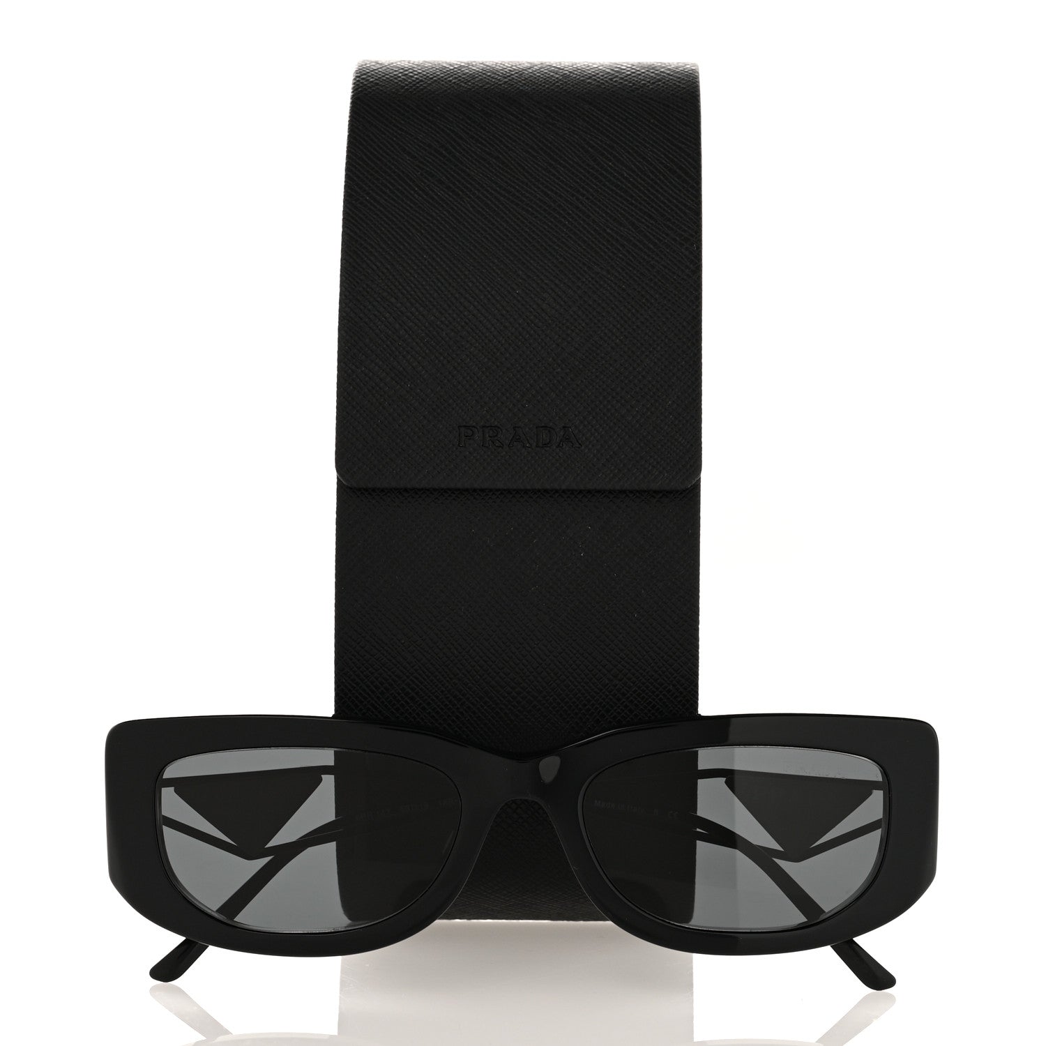 Prada Acetate Sunglasses SPR 14Y Black Slate Gray 8 of 8