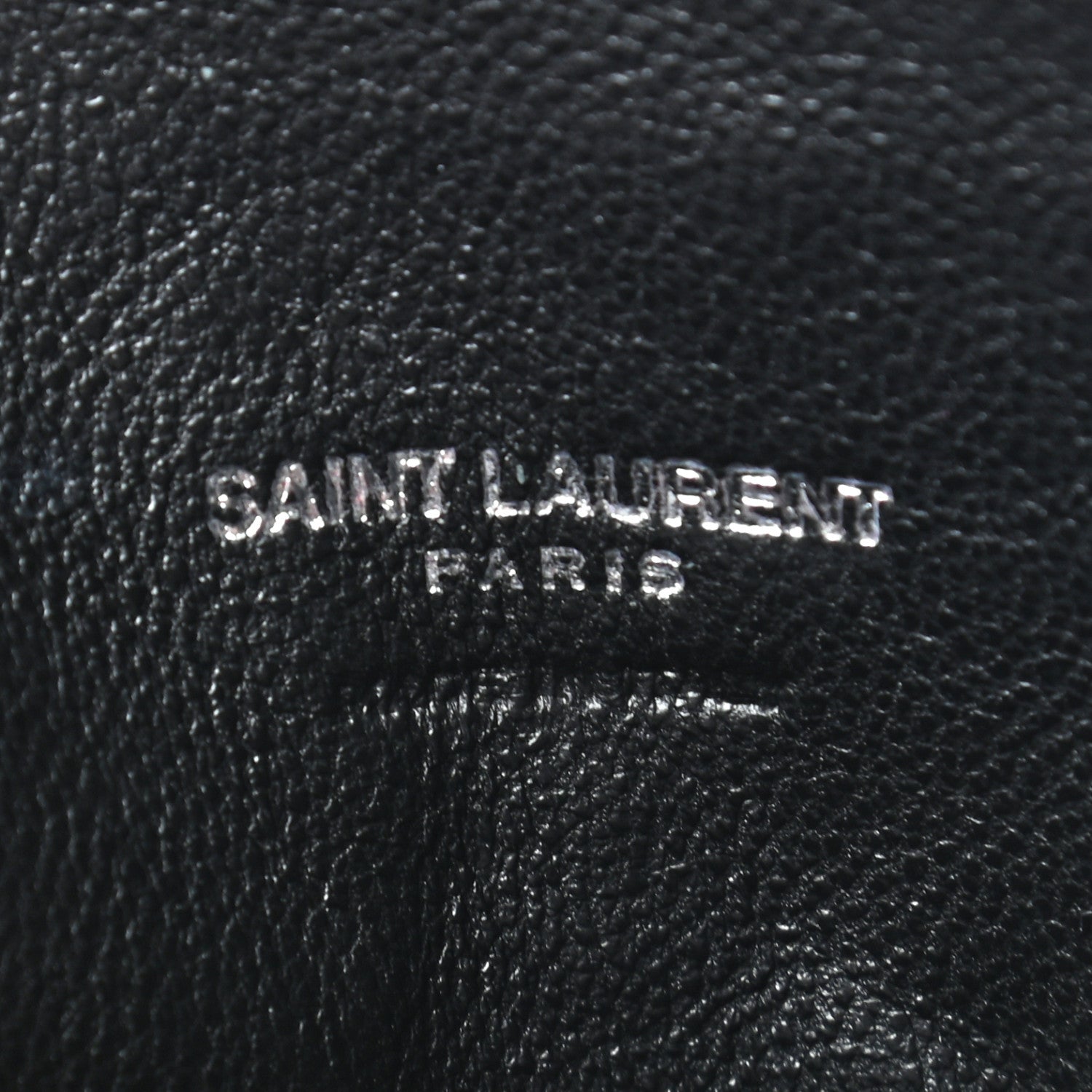 Saint Laurent Metallic Calfskin Monogram Heart Key Pouch Silver 6 of 7