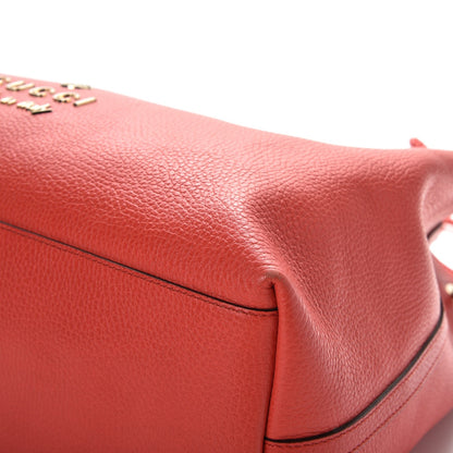 Gucci Calfskin Large Gifford Braided Handle Tote Sporting Red 9 of 12