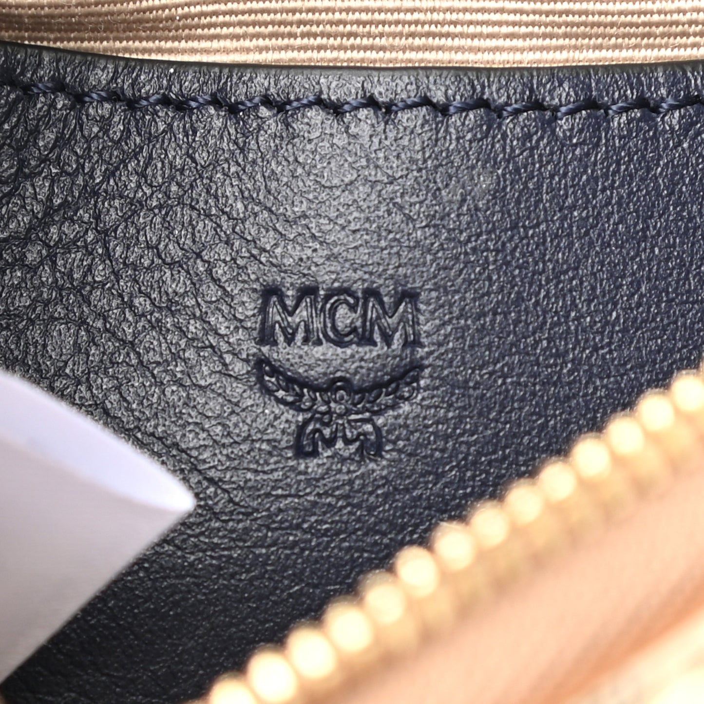 Metallic Visetos Zip Pouch Gold