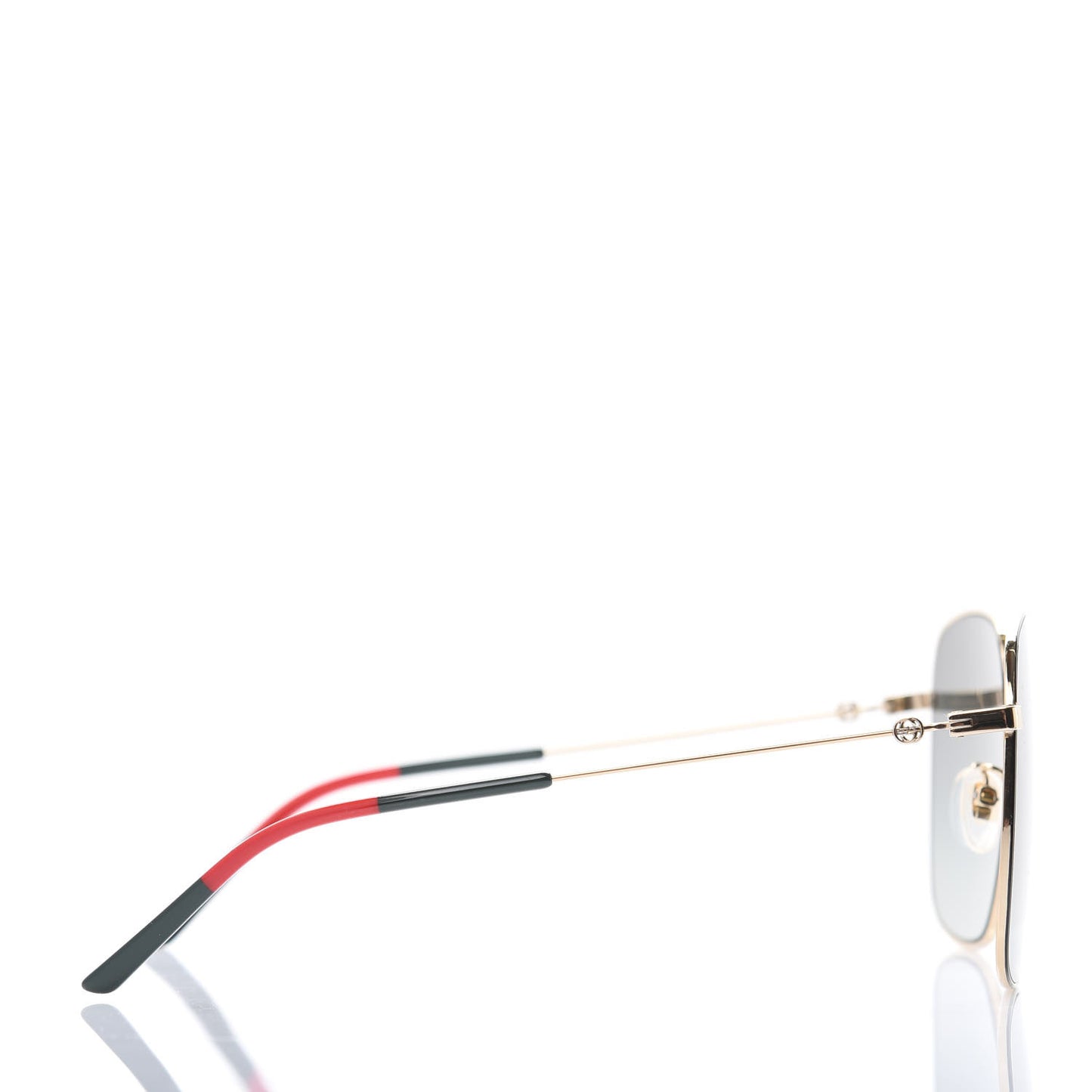 Rectangular Frame Interlocking G Sunglasses GG0394S Green Red