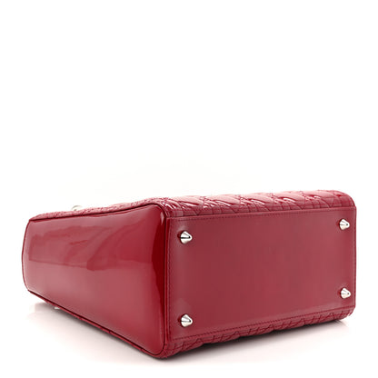 Christian Dior Patent Cannage Medium Lady Dior Red 4 of 10