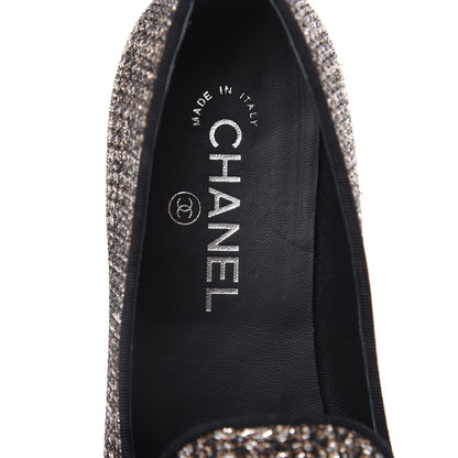 Chanel Fantasy Tweed CC Mocassin Loafers 38.5 Pink Black 7 of 11