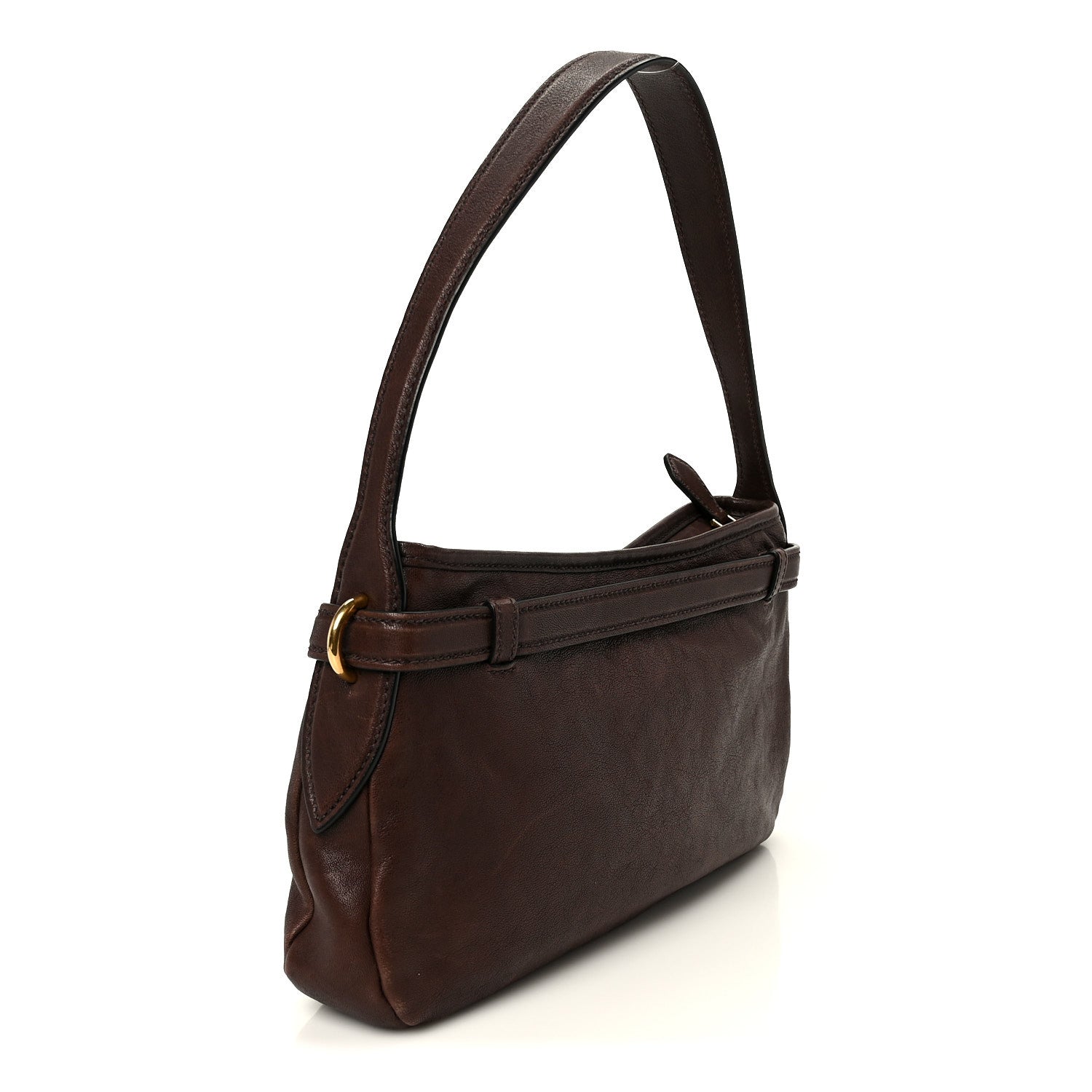 Miu Miu Nappa Aviator Regular Aventure Shoulder Bag Rovere 3 of 9