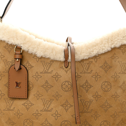 Louis Vuitton Suede Mahina CarryAll PM Beige 8 of 10
