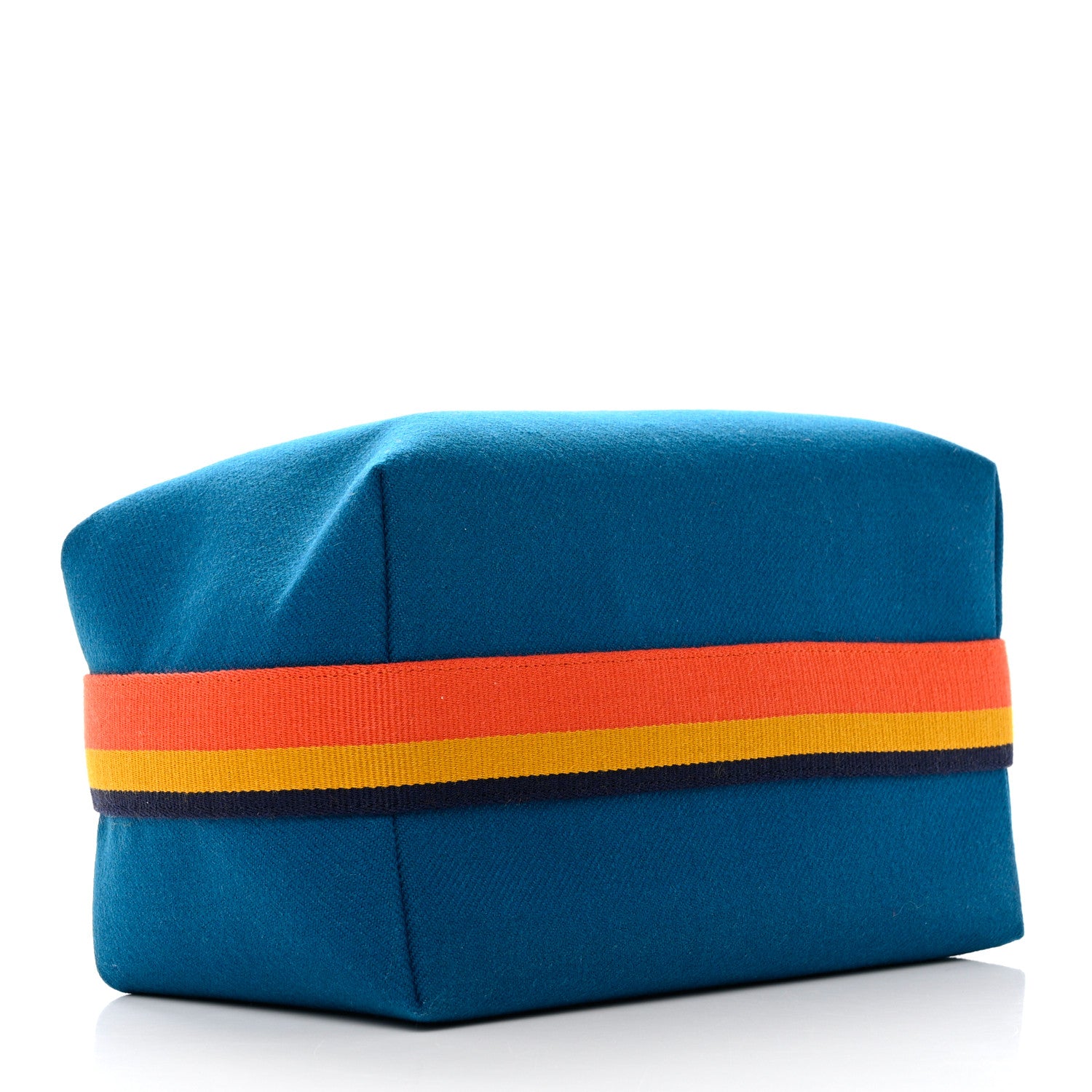 Hermes Wool Rocabar Large Bride-A-Brac Pouch Bleu Paon 4 of 6