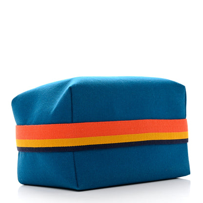 Hermes Wool Rocabar Large Bride-A-Brac Pouch Bleu Paon 4 of 6