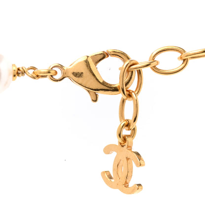 Chanel Metal Pearl Crystal CC Star Necklace Gold 6 of 6