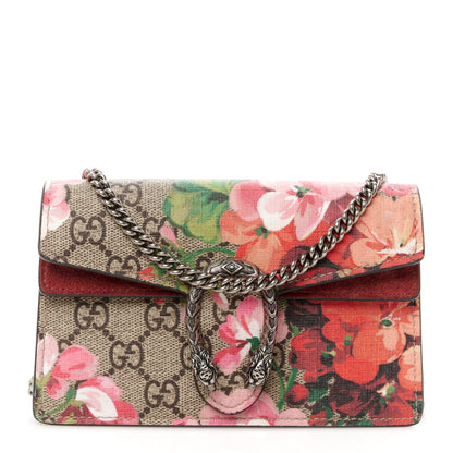 Gucci GG Supreme Monogram Blooms Super Mini Dionysus Shoulder Bag Beige Multicolor Dry Rose 1 of 9