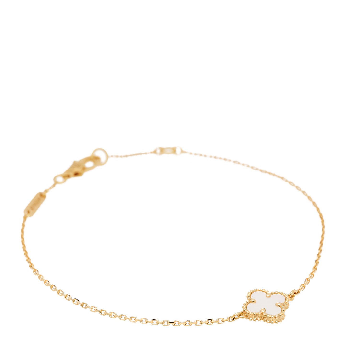 18K Yellow Gold Mother of Pearl Sweet Alhambra Bracelet
