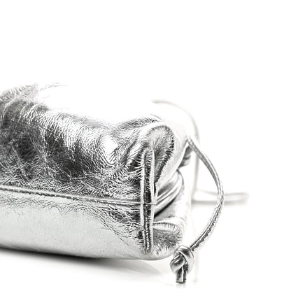 Bottega Veneta Metallic Calfskin The Mini Pouch Silver 10 of 12