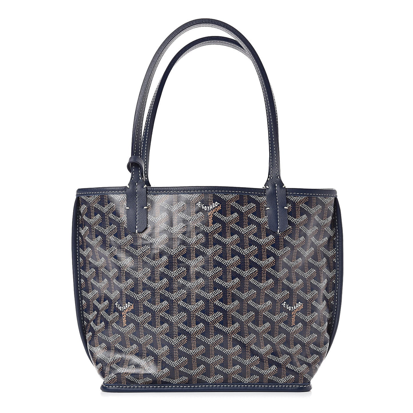 Goyardine Reversible Mini Anjou Navy