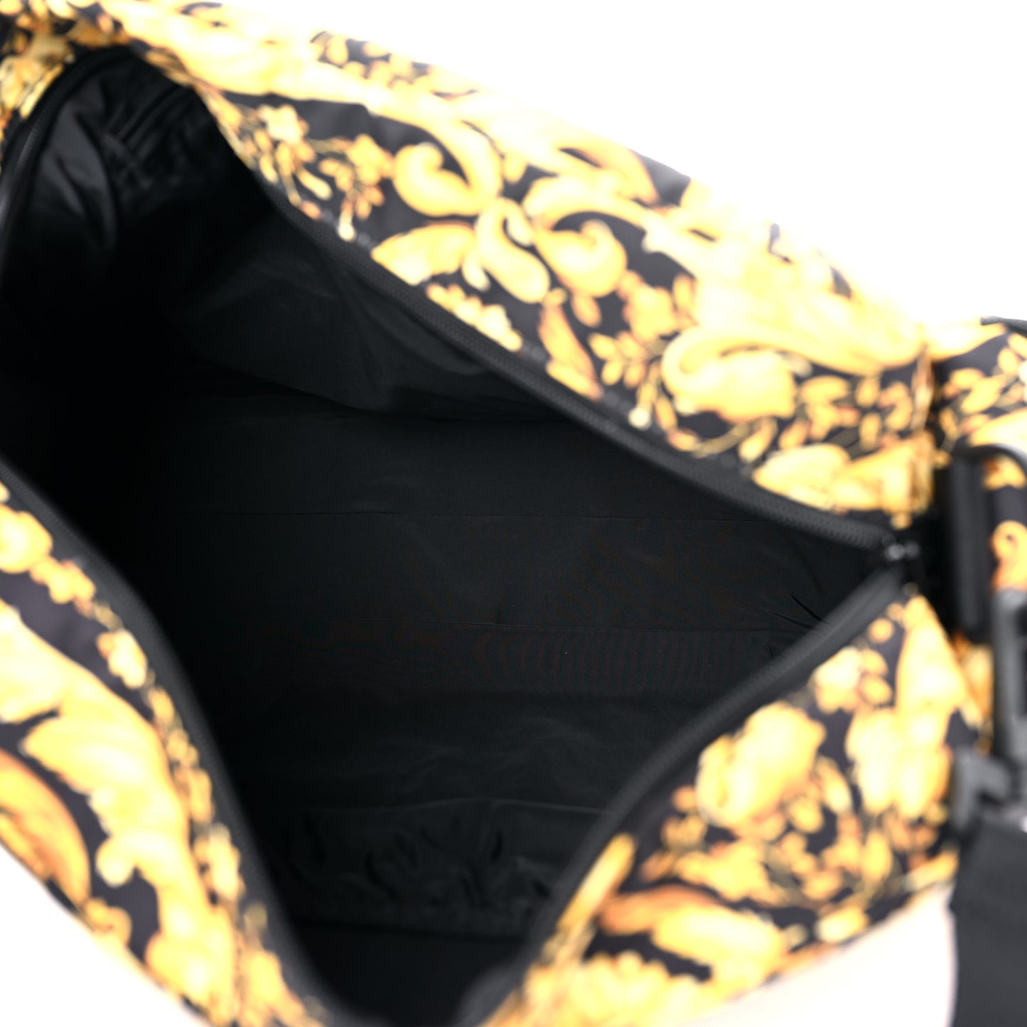 Nylon Baroque Diaper Bag Black