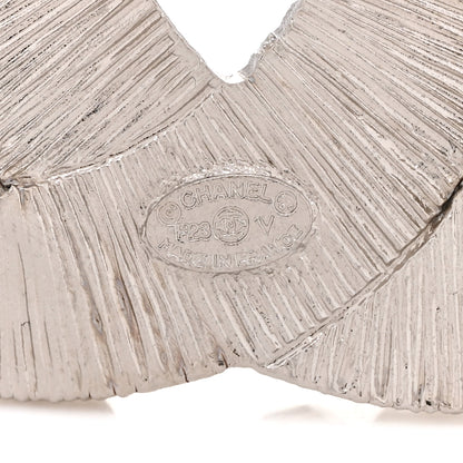 Chanel Baguette Crystal CC Brooch Silver 3 of 4