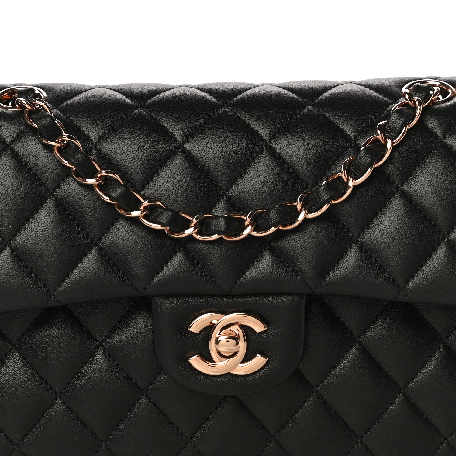 Chanel Lambskin Quilted Small Double Flap Black 7 of 11
