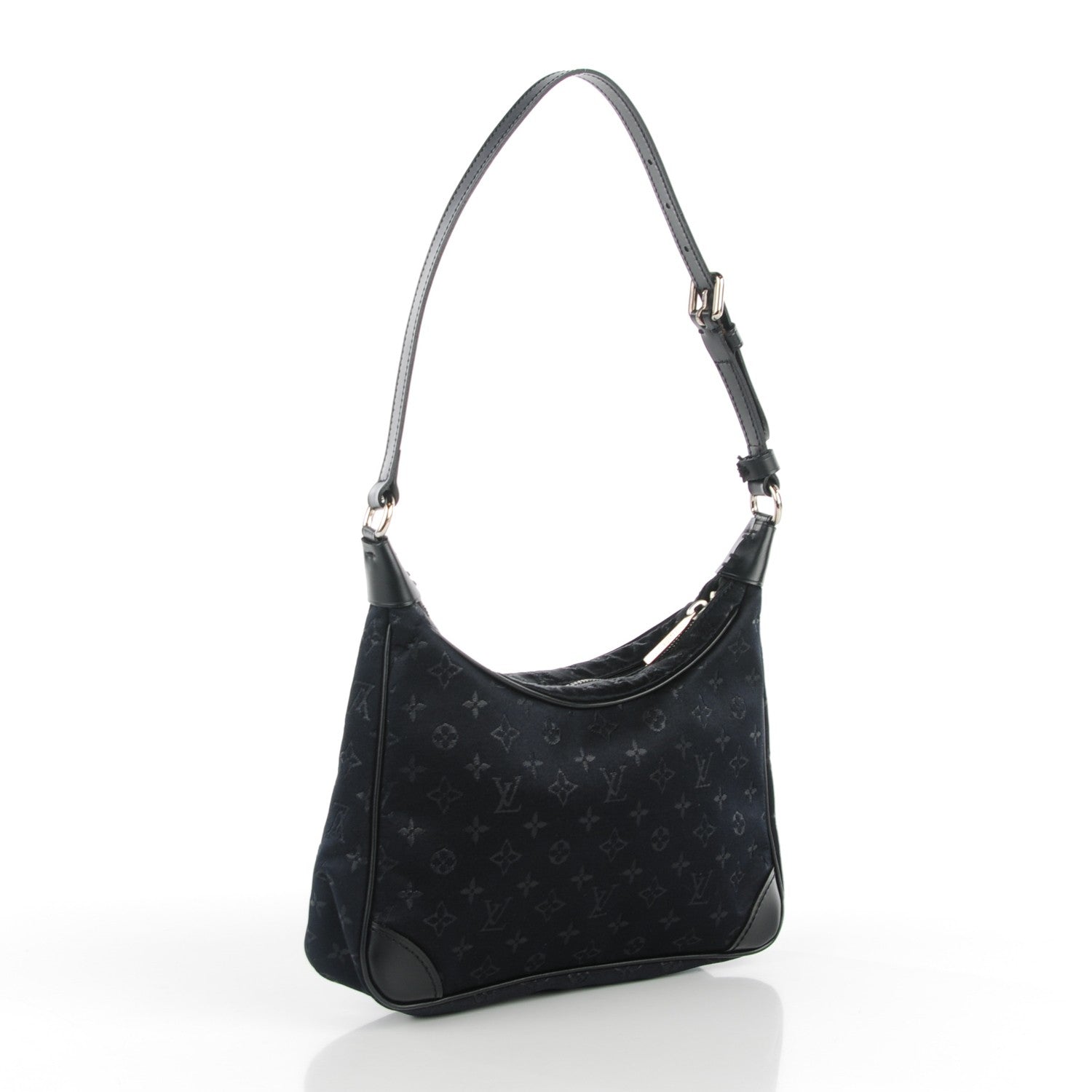 Louis Vuitton Satin Monogram Little Boulogne Black 3 of 7