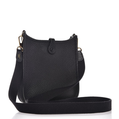 Hermes Taurillon Clemence Evelyne TPM Black 3 of 9