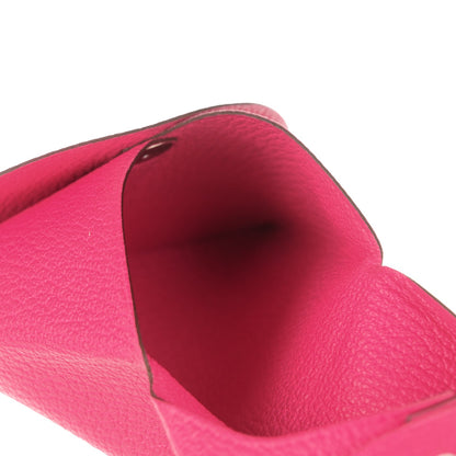Hermes Chevre Mysore Bastia Coin Purse Rose Shocking 7 of 7