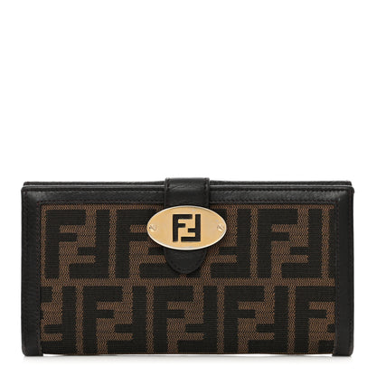 Fendi Zucca Continental Wallet Tobacco 1 of 6