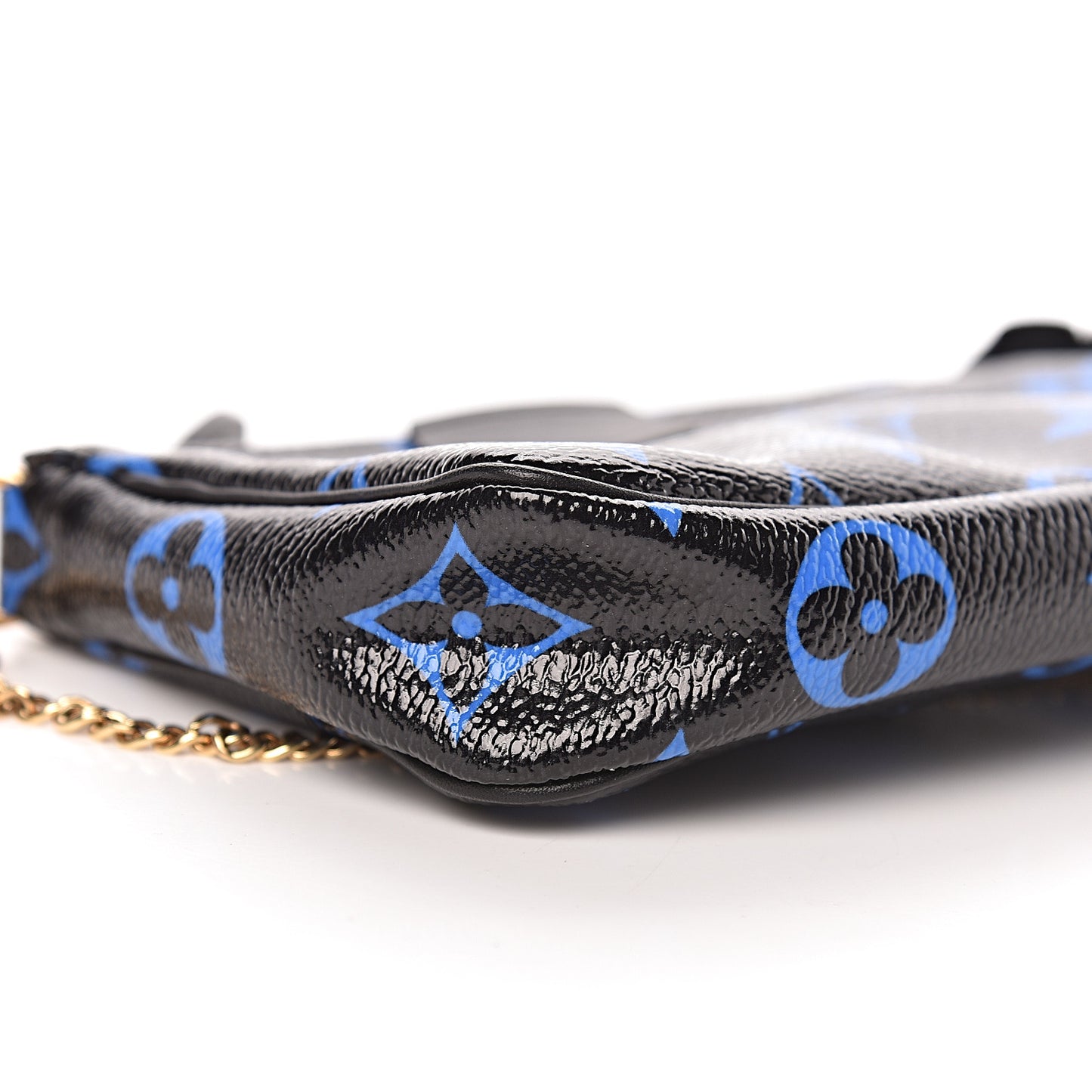 Colored Monogram Mini Pochette Accessories Blue Black