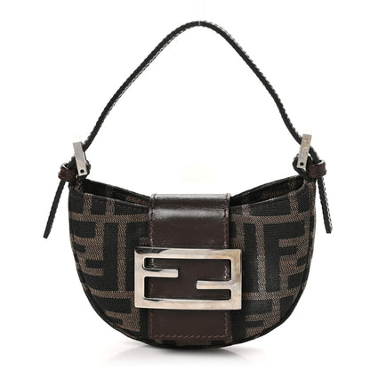 Fendi Zucca Mini Half Moon Baguette Tobacco 1 of 10