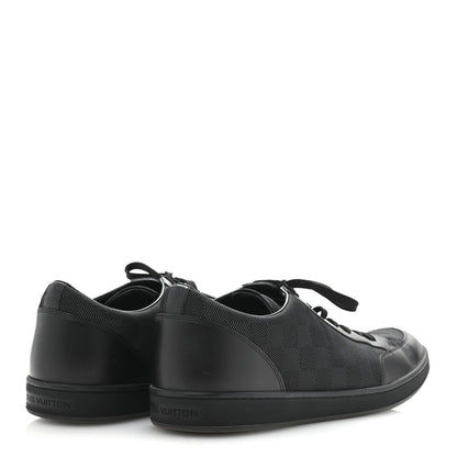 Louis Vuitton Calfskin Nylon Damier Offshore Sneakers 11 Black 5 of 9
