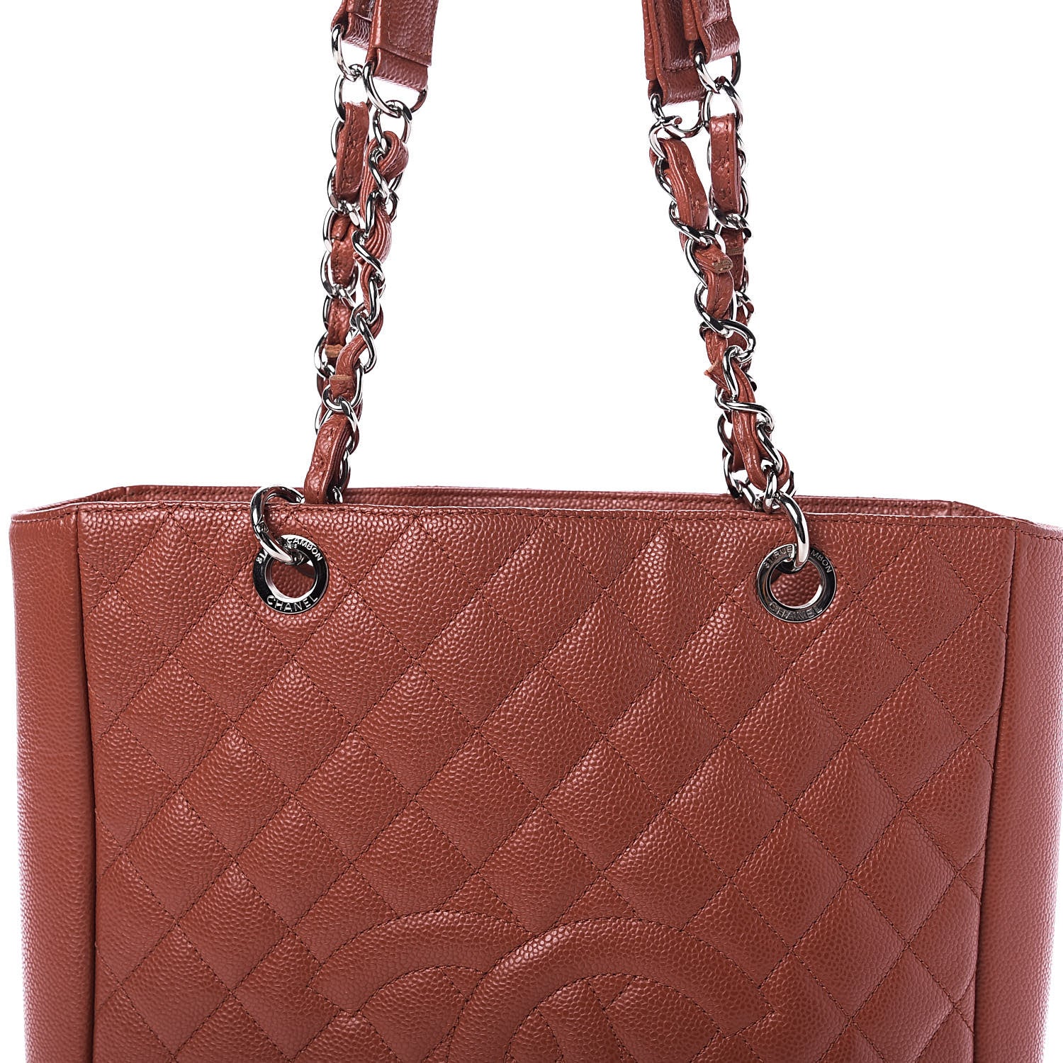 Chanel Caviar Quilted Vertical Grand Shopping Tote GST Red 15 of 15