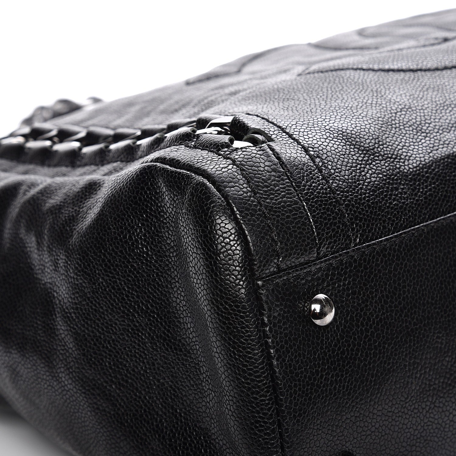 Chanel Glazed Caviar Modern Chain Tote Black 8 of 9