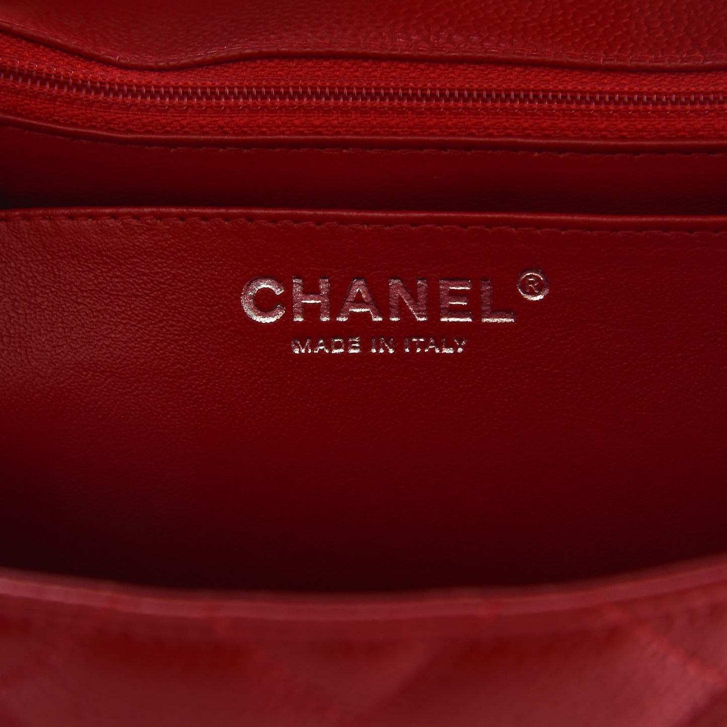 Caviar Quilted Jumbo Single Flap Red