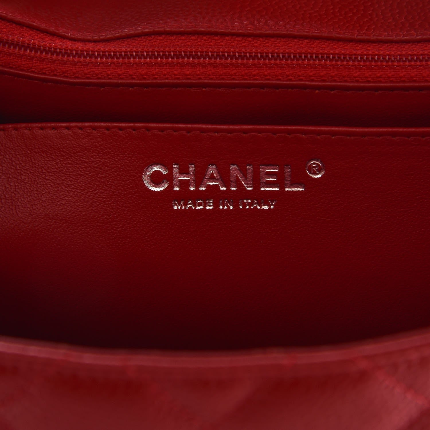Chanel Caviar Quilted Jumbo Single Flap Red 6 of 11