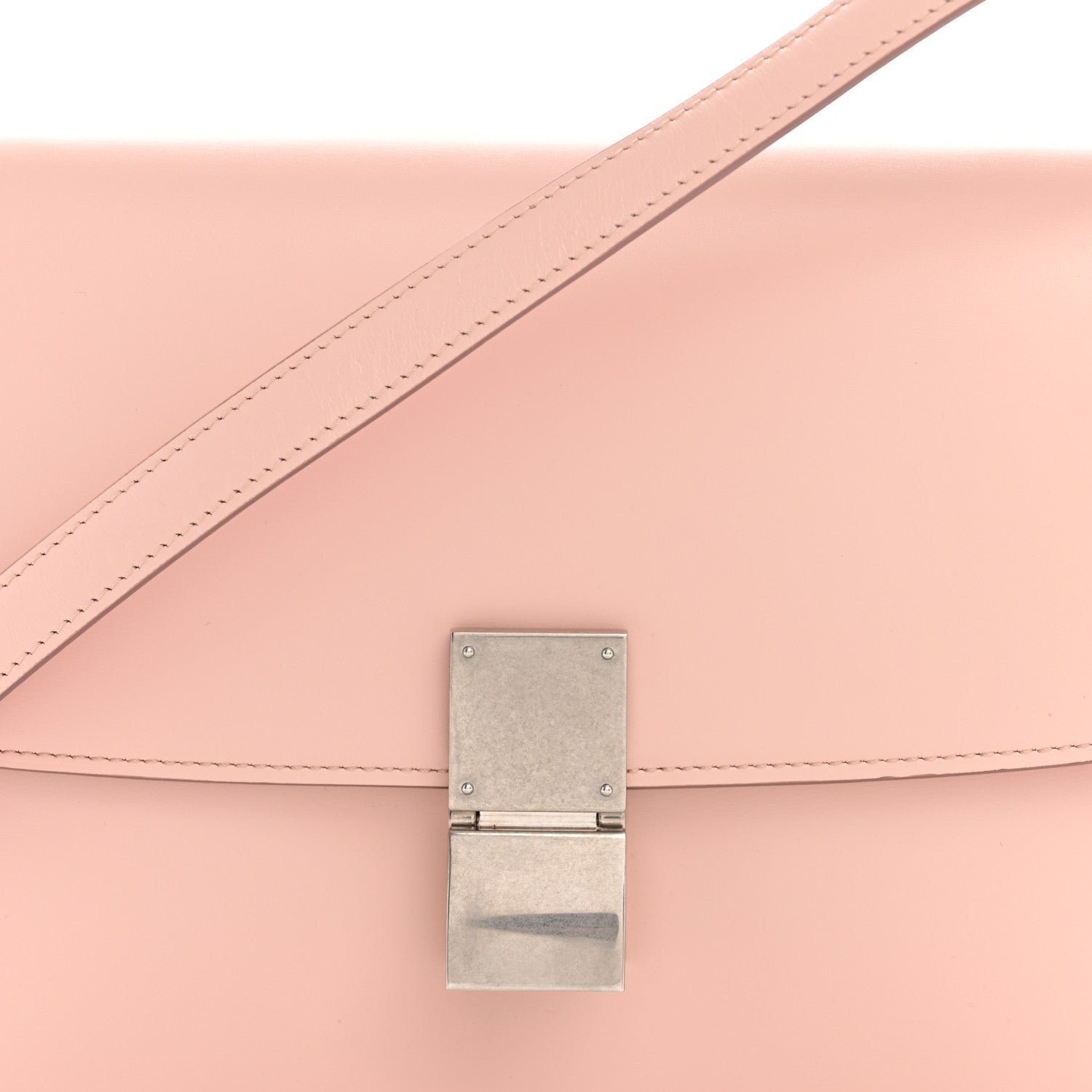 Celine Smooth Calfskin Medium Classic Box Flap Bag Pink 1809926