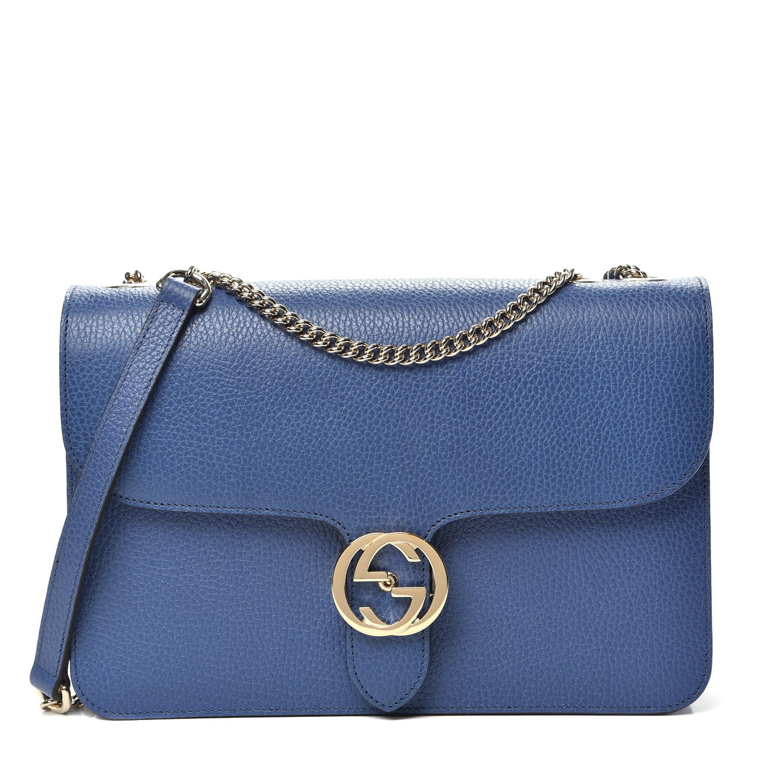 Gucci Dollar Calfskin Interlocking G Shoulder Bag Caspian 1 of 10