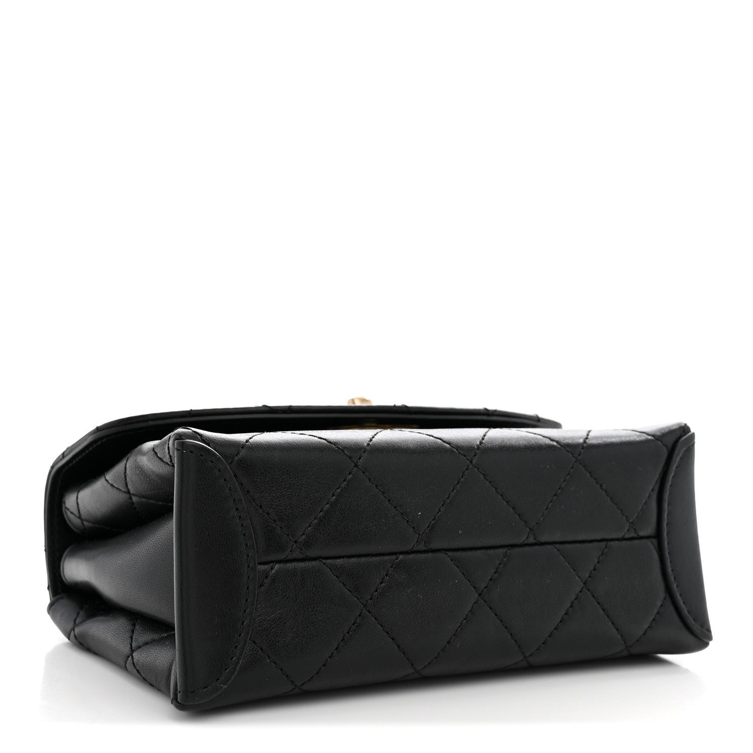 Chanel Lambskin Quilted Small Trendy Spirit Top Handle Bag Black 3 of 10