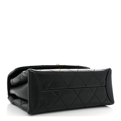 Chanel Lambskin Quilted Small Trendy Spirit Top Handle Bag Black 3 of 10