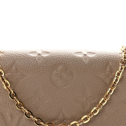 Louis Vuitton Empreinte Pochette Felicie Chain Wallet Tourterelle 9 of 11