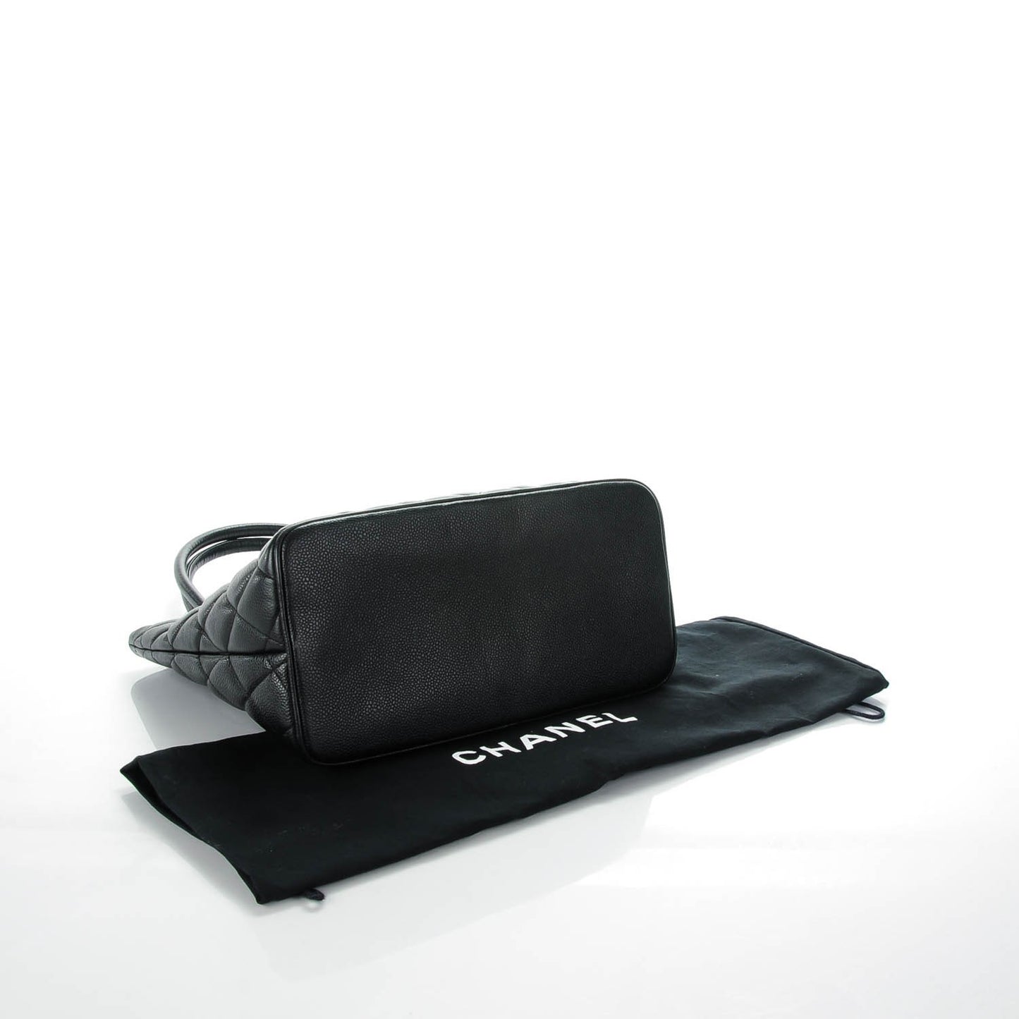 Caviar Quilted Medallion Tote Black