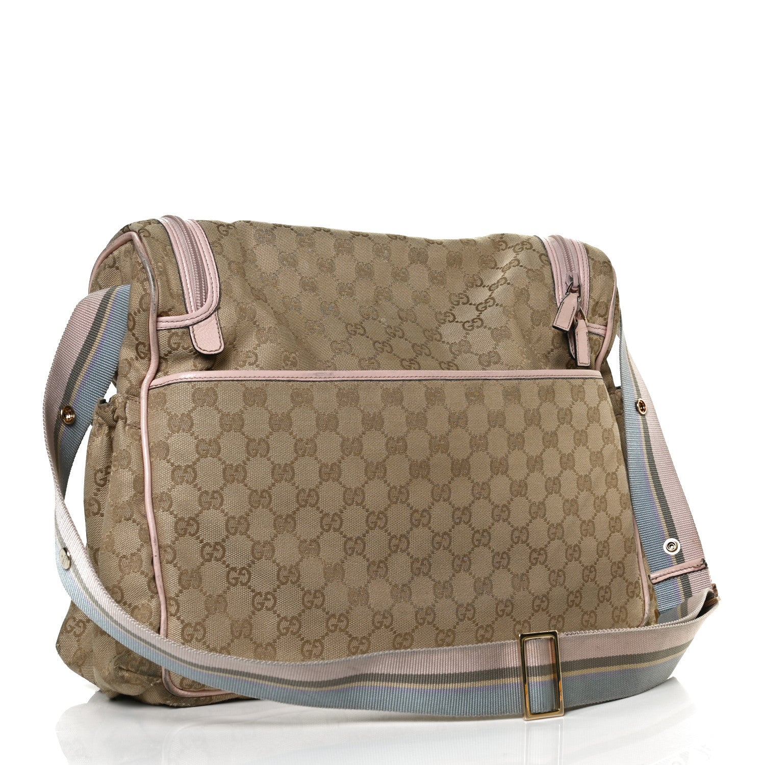 Gucci Monogram Web Diaper Bag Pink 2 of 15