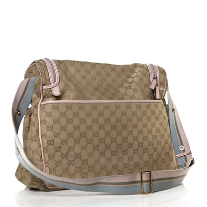 Gucci Monogram Web Diaper Bag Pink 2 of 15
