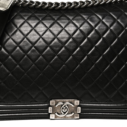 Chanel Lambskin Quilted Large Boy Flap Black 8 of 13