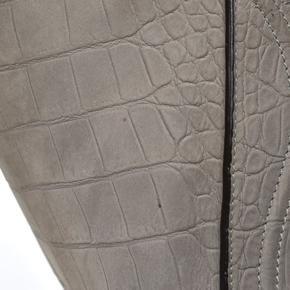 Celine Crocodile Embossed Nubuck Large Phantom Luggage Grey 18 of 18