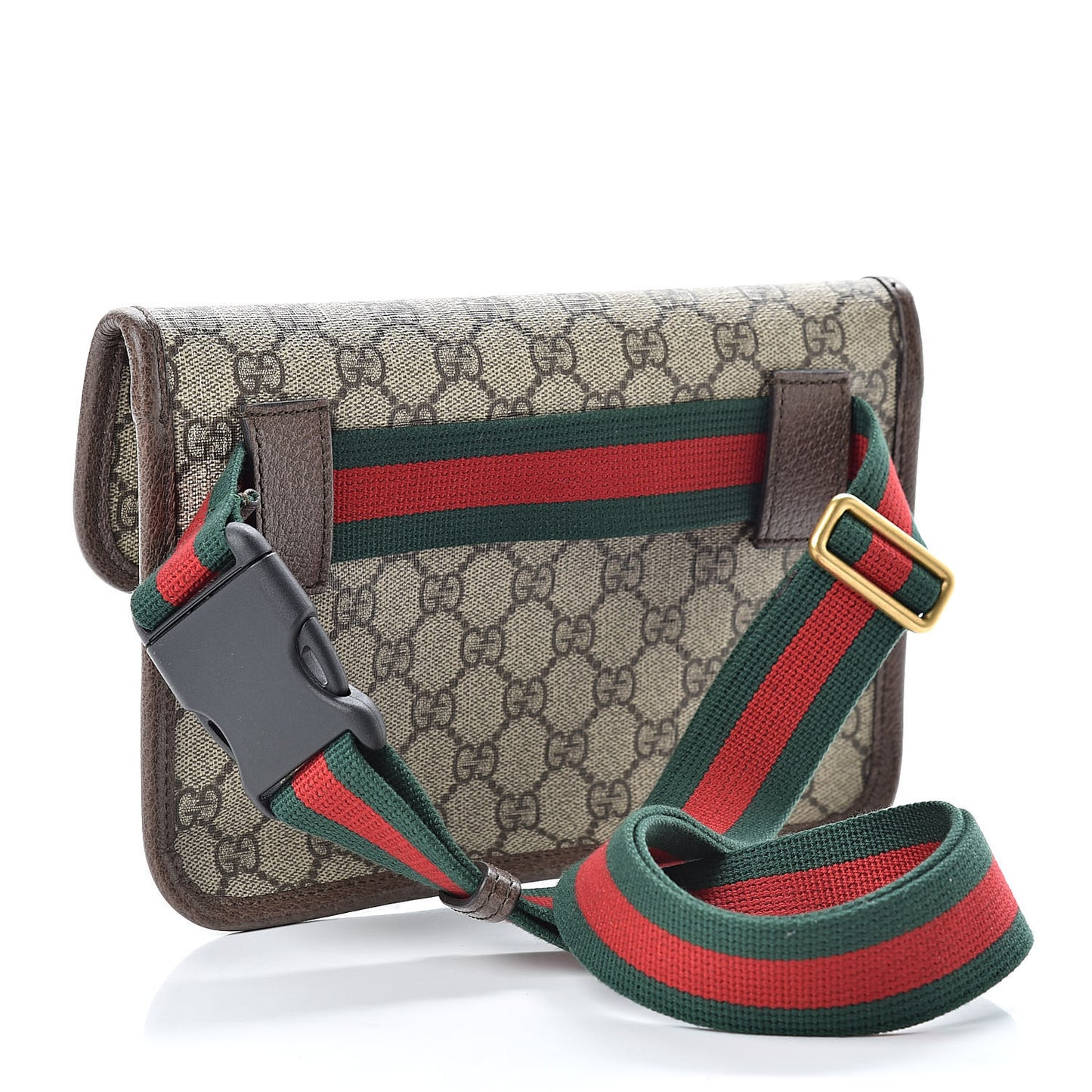 GG Supreme Monogram Neo Vintage Web Belt Bag Brown