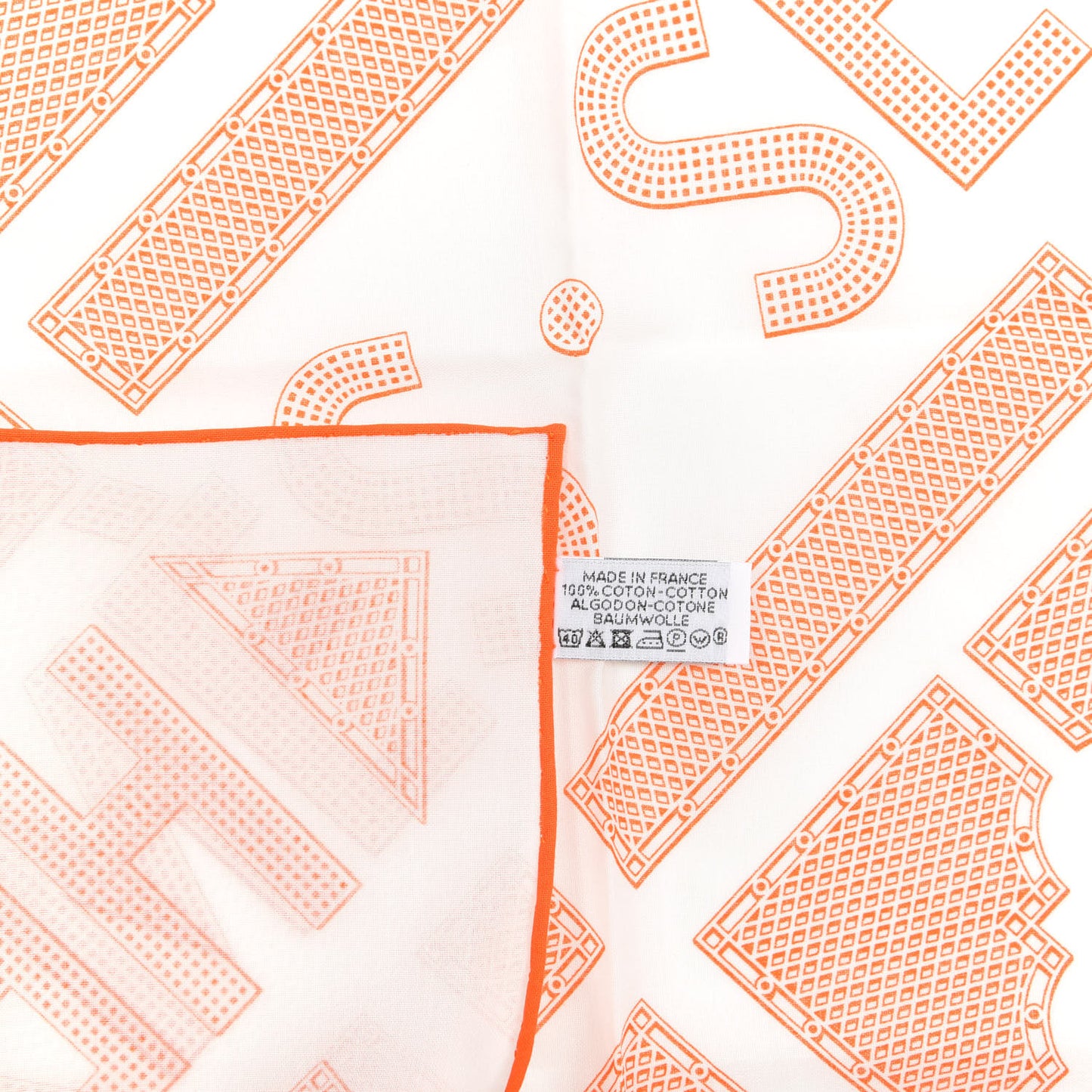 Silk Sellier Handkerchief Orange